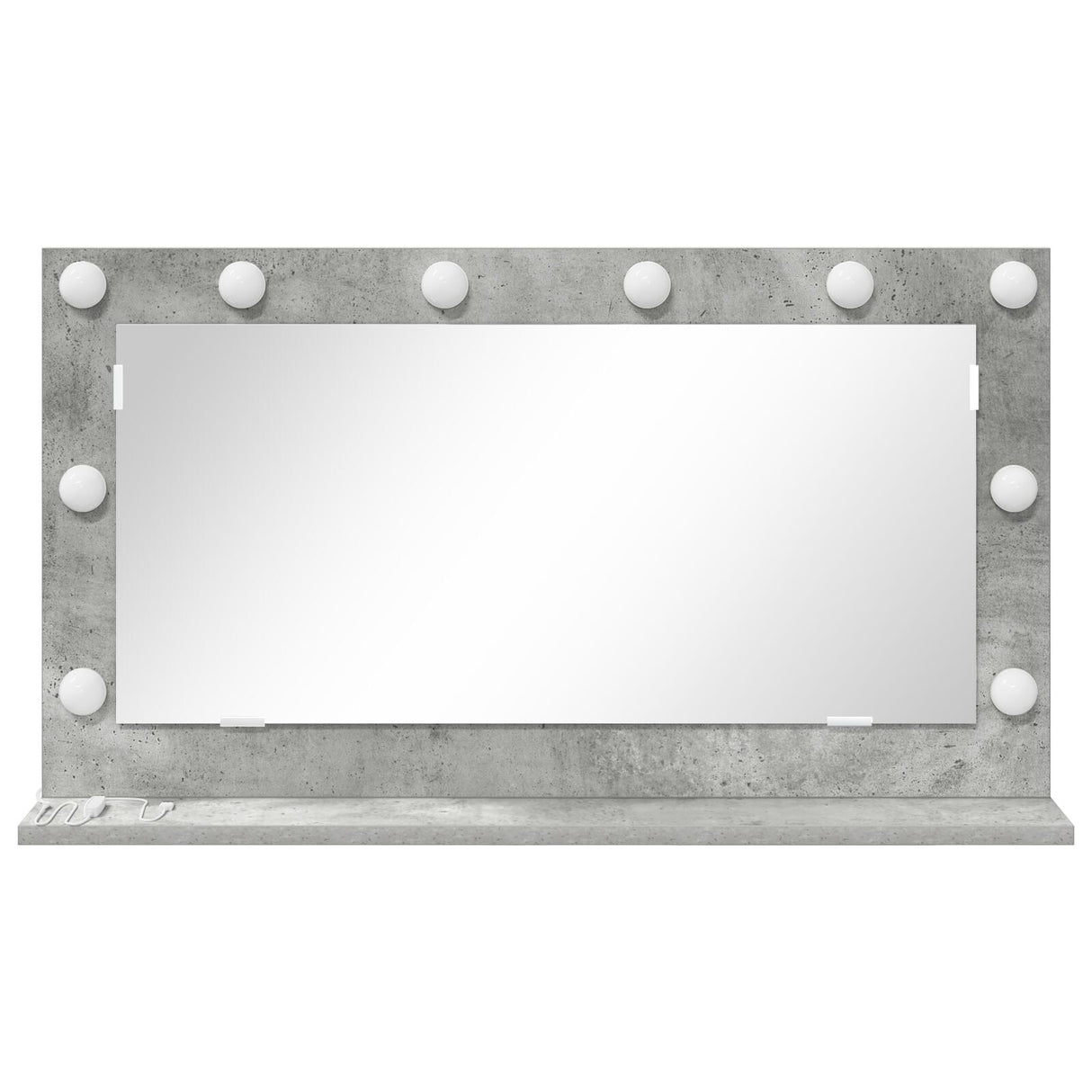 Vanity Mirror Concrete Grey Concrete 80 X 45 X 18 Cm Mirror