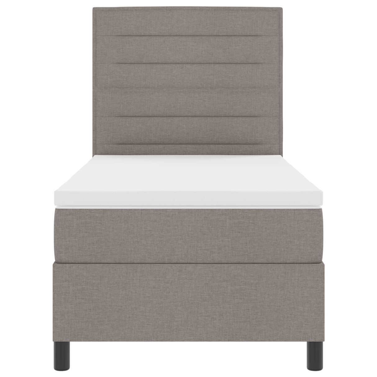 Box Spring Bed With Mattress Taupe 80X200 Cm Fabric