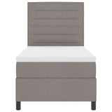 Box Spring Bed With Mattress Taupe 80X200 Cm Fabric