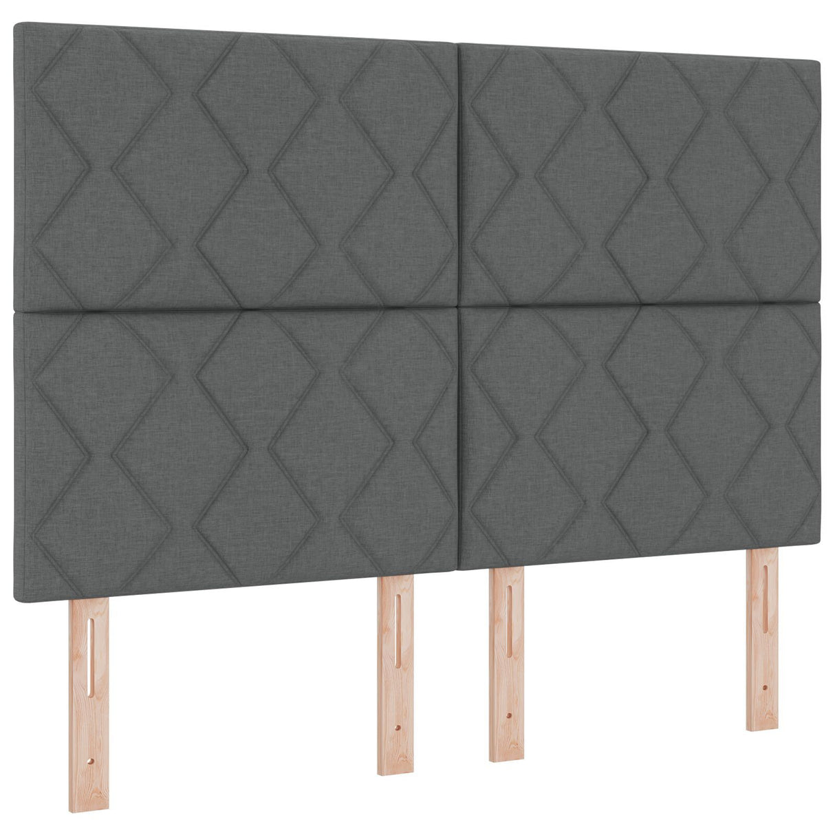 Bed Frame In Dark Grey, 140X200 Cm, Fabric