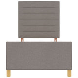 Bed Frame In Taupe, 80X200 Cm, Fabric