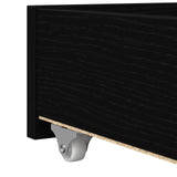 Daybed With Black Oak Drawers Black Oak Engineered Wood 90 X 190 Cm