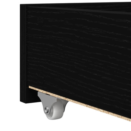Daybed With Black Oak Drawers Black Oak Engineered Wood 90 X 190 Cm
