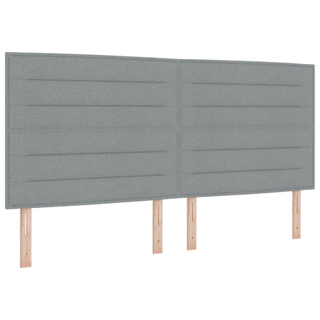 Bed Frame In Light Grey, 200X200 Cm, Fabric