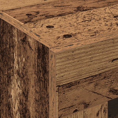 Wall-Mounted Cabinet With Glass Doors - Old Wood - 69.5X34X90 Cm