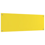 Kitchen Backsplash Yellow 120X40X0.6 Cm Tempered Glass
