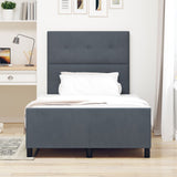 Bed Frame Dark Grey 120X200 Cm Velvet