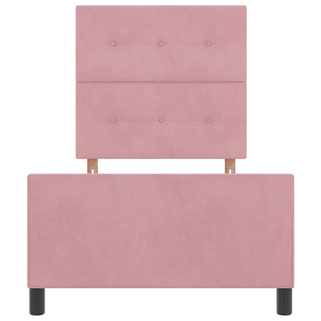 Bed Frame Pink 100X200 Cm Velvet