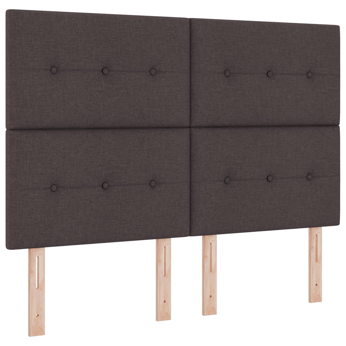 Bed Frame Dark Brown 140X190 Cm Fabric