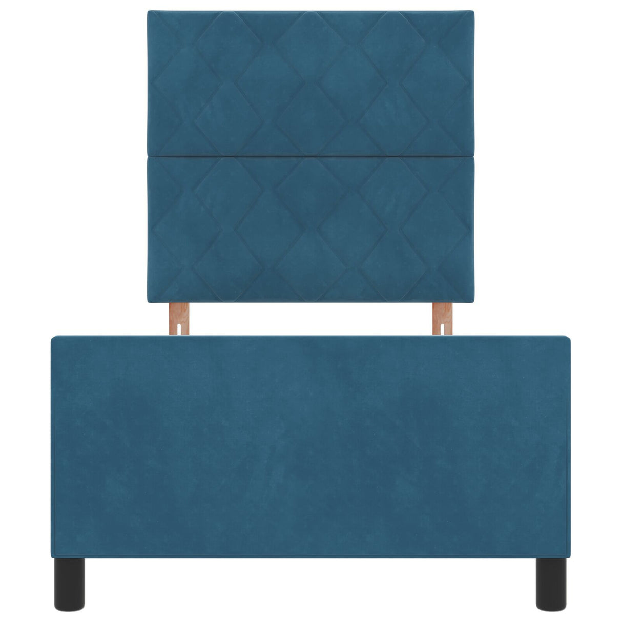 Bed Frame Dark Blue 100X200 Cm Velvet