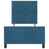 Bed Frame Dark Blue 100X200 Cm Velvet
