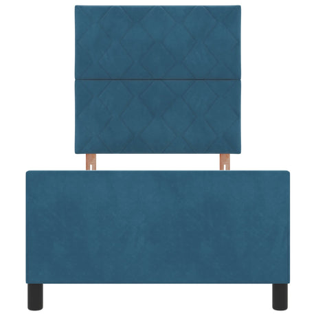 Bed Frame Dark Blue 100X200 Cm Velvet