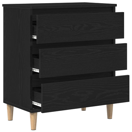 Sideboard Black Oak 60X35X70 Cm Engineered Wood