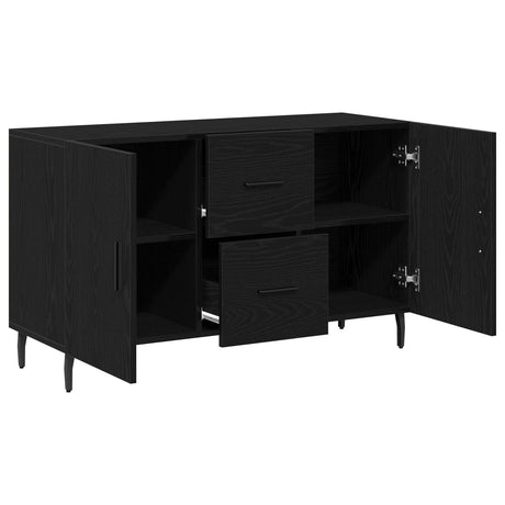 Black Oak Sideboard 100X36X60 Cm Made From Engineered Wood