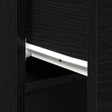 Sideboards 2 Pcs Black Oak 30X30X70 Cm Engineered Wood