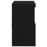 Sideboard With Led Lights Black Oak 81X37X67 Cm