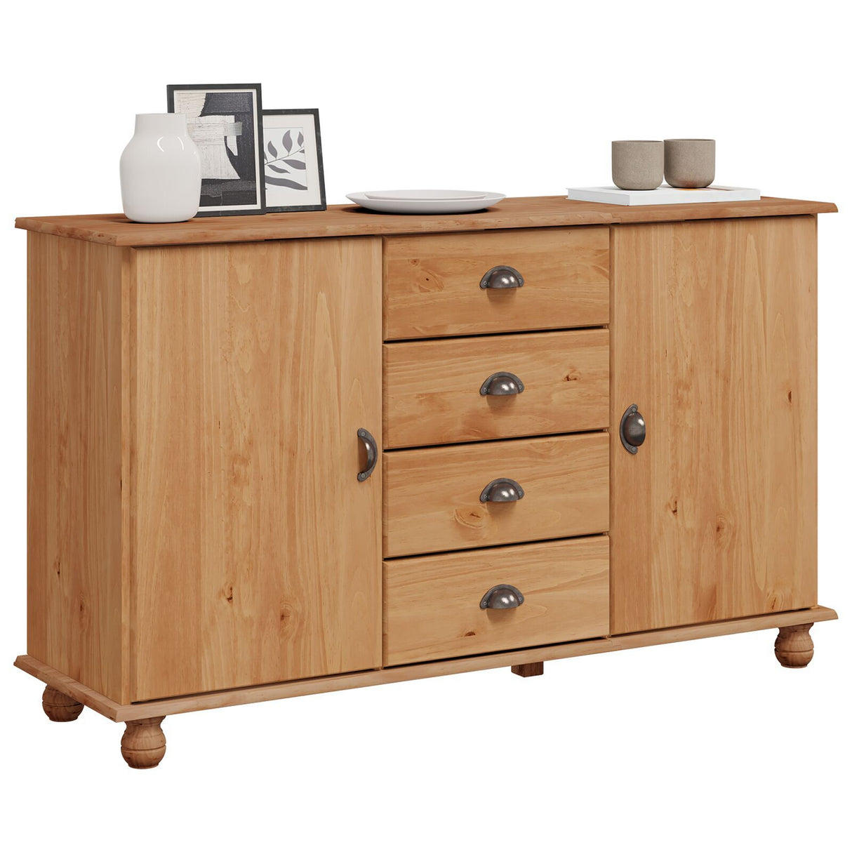 Sideboard &quot;Askim&quot; 133,5X40X79 Cm Solid Wood Pine