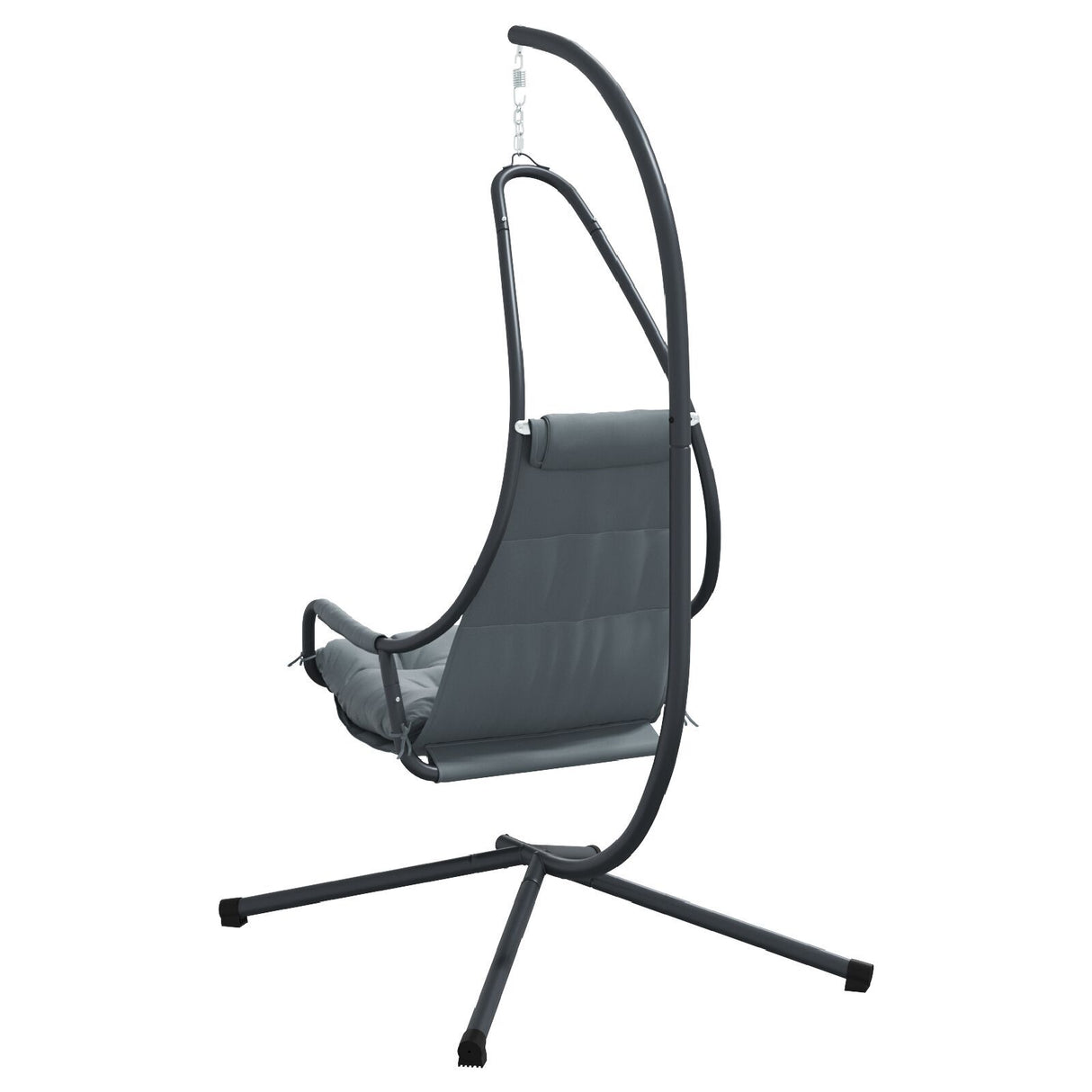 Hanging Chair With Stand And Cushion Steel