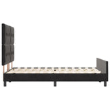 Bed Frame Black 140X200 Cm Velvet
