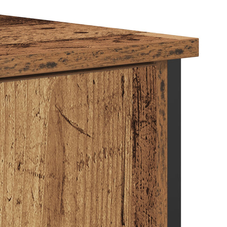 Sideboard Old Wood 70X30X80 Cm Engineered Wood And Steel