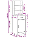 Tall Cabinet 40X41X135 Cm Made Of Engineered Wood