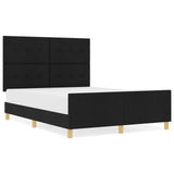 Bed Frame Black 140X190 Cm Fabric