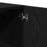 Wall Cabinet Black Oak 60X31X60 Cm Engineered Wood