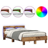 Engineered Wood Bed Frame Old Wood Engineered Wood 120 X 190 Cm