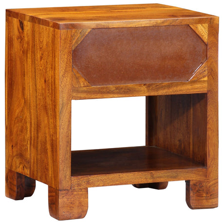 Side Cabinet 40X35X45 Cm Solid Wood Acacia