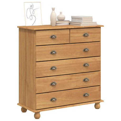 Chest Of Drawers 'Askim'91X40X95.5 Cm Solid Wood Pine