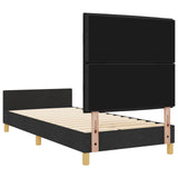 Black Fabric Bed Frame 90X190 Cm