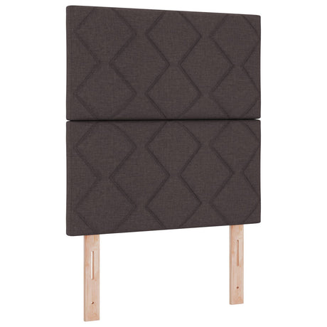 Bed Frame Dark Brown 80X200 Cm Fabric