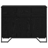 Sideboard Black Oak 97X32.5X74.5 Cm Engineered Wood