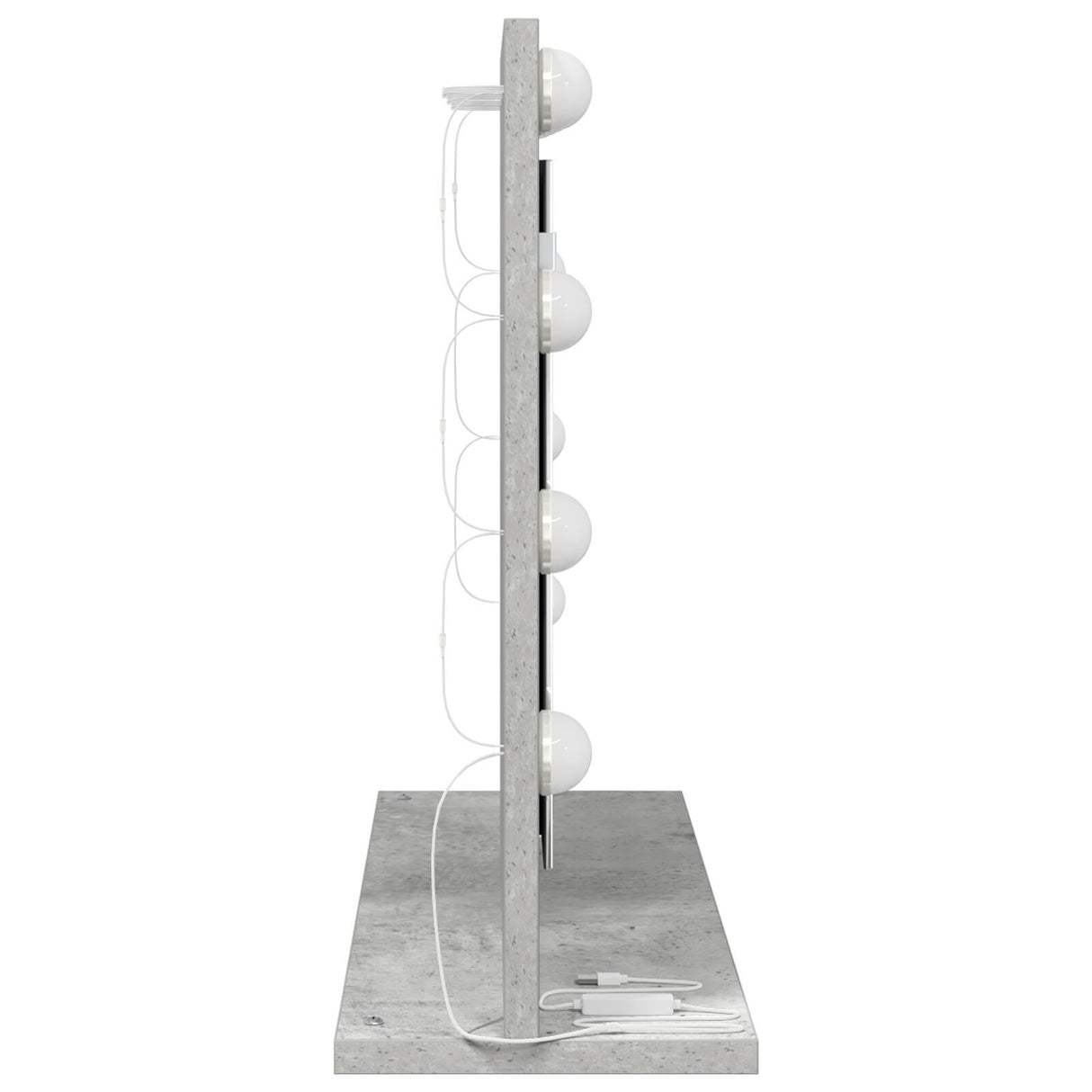 Vanity Mirror Concrete Grey Concrete Medium Decorative Inlays