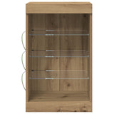 Sideboard With Led Lights Artisan Oak 41X37X67 Cm
