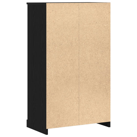Highboard Black Oak 60X35.5X103.5 Cm Engineered Wood