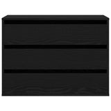 Corner Chest Of Drawers Black Oak 80X41X58 Cm Engineered Wood