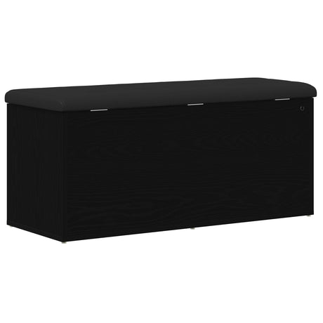 Storage Bench Black Oak 100X40X45 Cm Engineered Wood