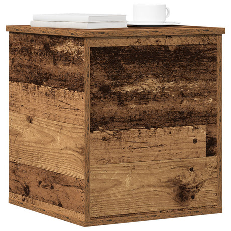 Storage Box Old Wood 40X42X46 Cm Engineered Wood