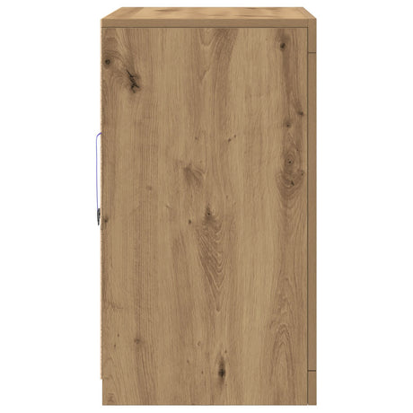 Side Cabinets With Led Lights 2 Pcs Artisan Oak 41X37X67 Cm