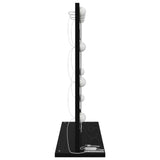 Vanity Mirror With Led Lights Black Oak 60X55X18 Cm