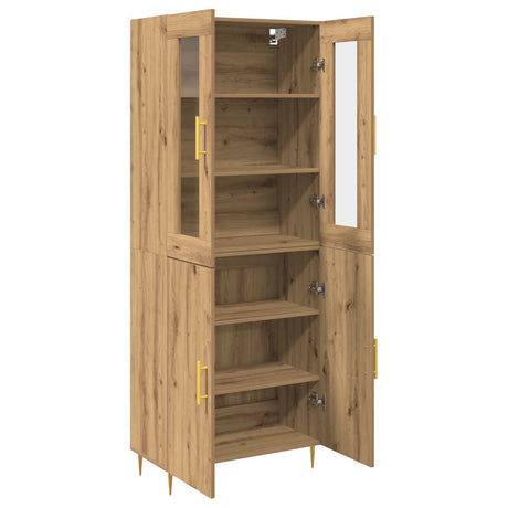 Highboard Artisan Oak 69.5X34X180 Cm Engineered Wood