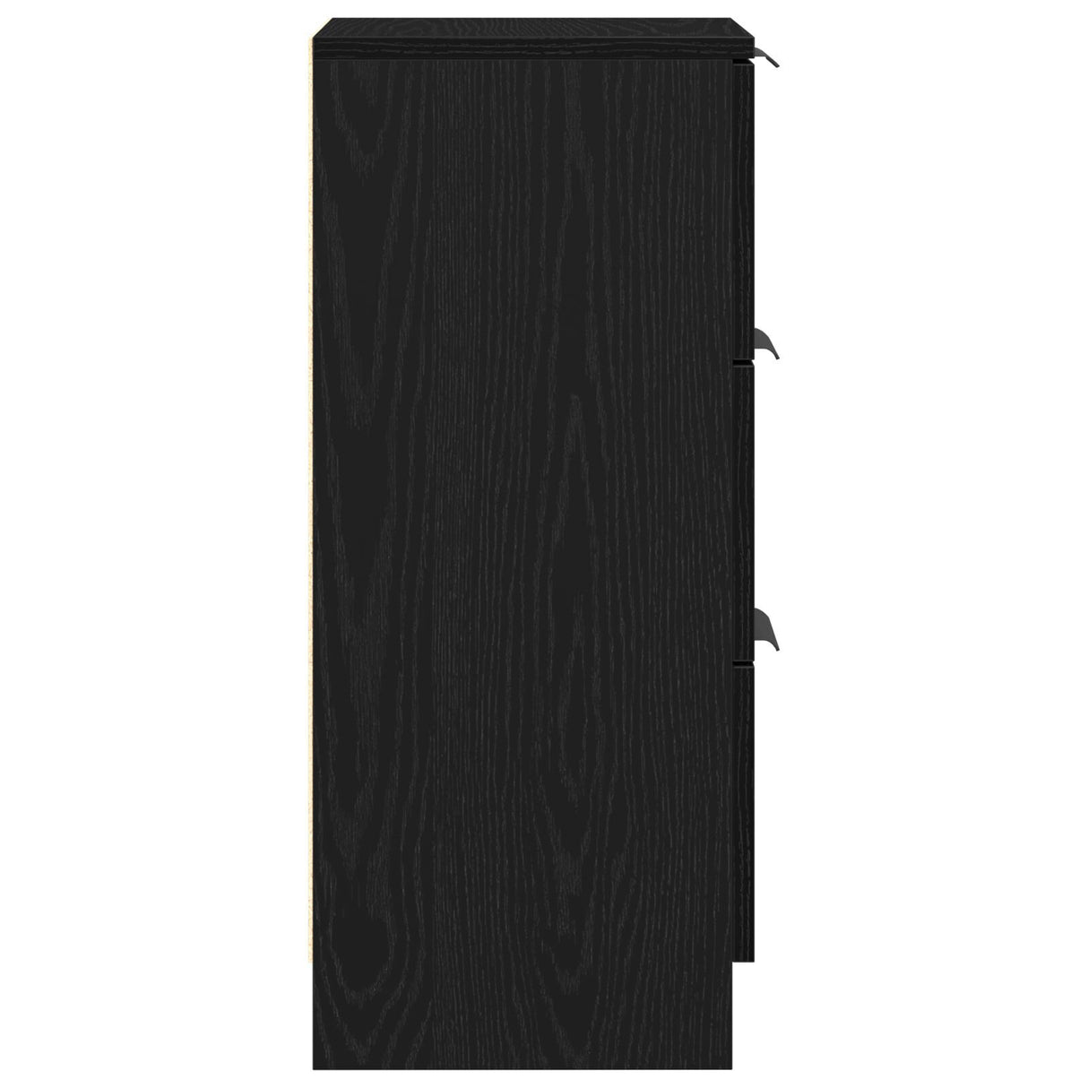 Sideboards 2 Pcs Black Oak 30X30X70 Cm Engineered Wood