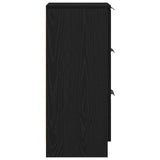 Sideboards 2 Pcs Black Oak 30X30X70 Cm Engineered Wood