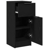 Sideboard Black Oak 30X30X70 Cm Engineered Wood
