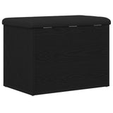 Storage Bench Black Oak 60X40X45 Cm Engineered Wood
