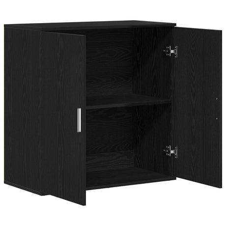 Sideboard Black Oak 79X38X80 Cm Engineered Wood