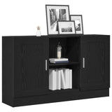 Black Oak Sideboard 120X30.5X70 Cm Engineered Wood