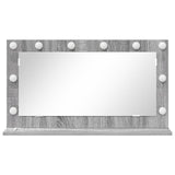 Vanity Mirror Grey Sonoma Particle Board, Glass 80 X 45 X 18 Cm