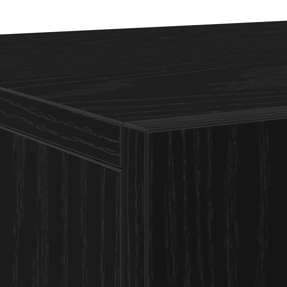 Sideboard With 3 Doors Black Oak 90X34X80 Cm Engineered Wood